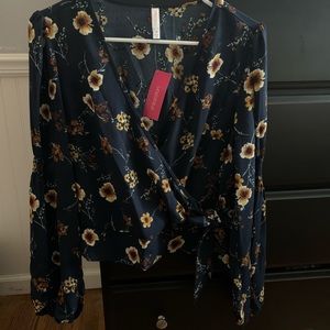 Long sleeve floral blouse